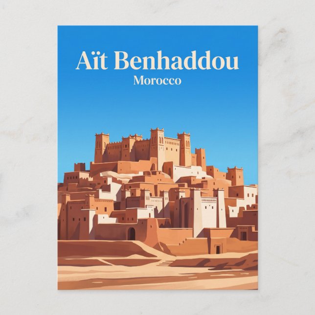 Cartão Postal Aït Benhaddou Marrocos (Frente)