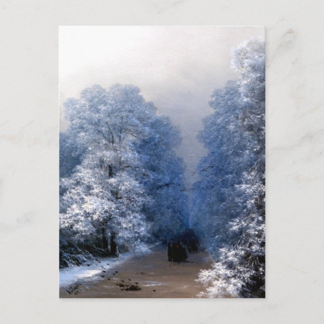 Cartão Postal Aivazovsky - Paisagem de inverno (Frente)
