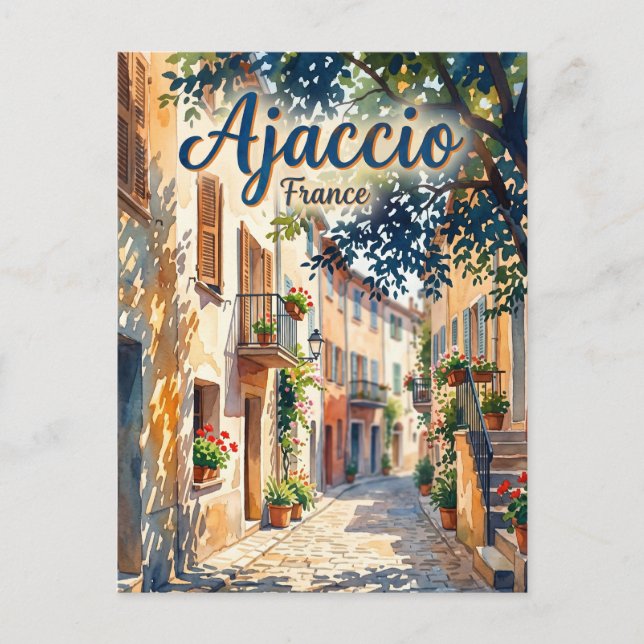 Cartão Postal Ajaccio França (Frente)