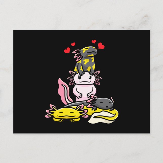 Cartão Postal Ajolote Kawaii (Frente)