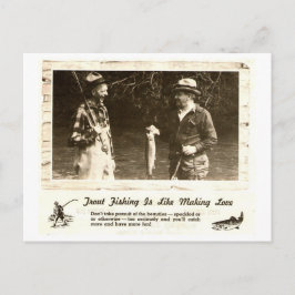 Cartão Postal Ajuda à Pesca em Cavernas do Homem ao Exterior -