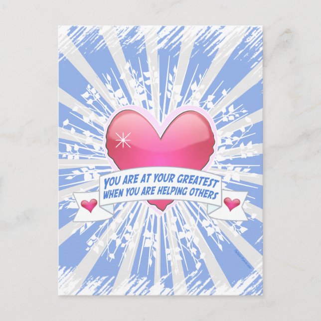 Cartão Postal Ajudando outros (Frente)