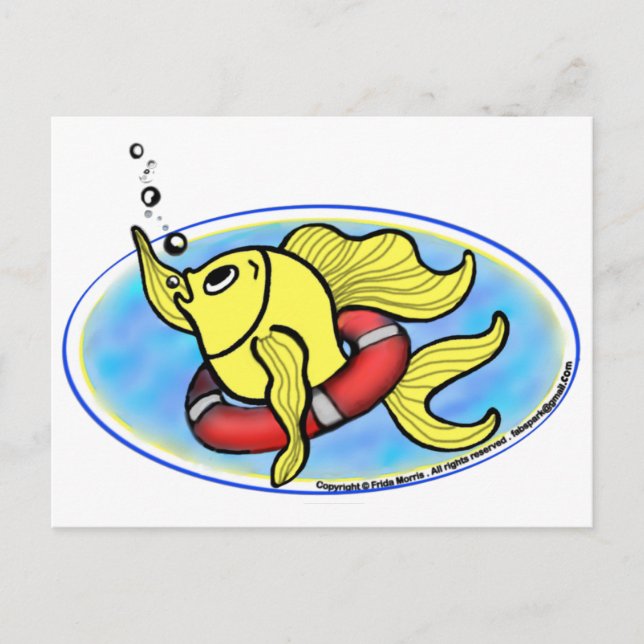 Cartão Postal Ajudar Peixe (Frente)