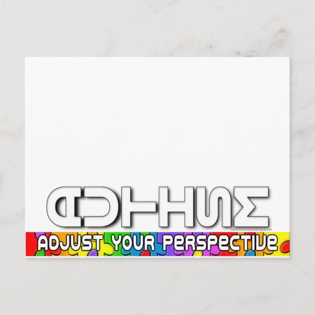 Cartão Postal Ajuste a sua perspectiva (Frente)