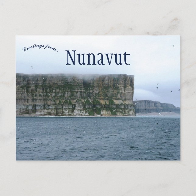 Cartão Postal Akpatok Island Nunavut Canadá (Frente)