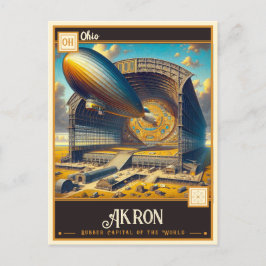 Cartão Postal Akron, Ohio | Vintage