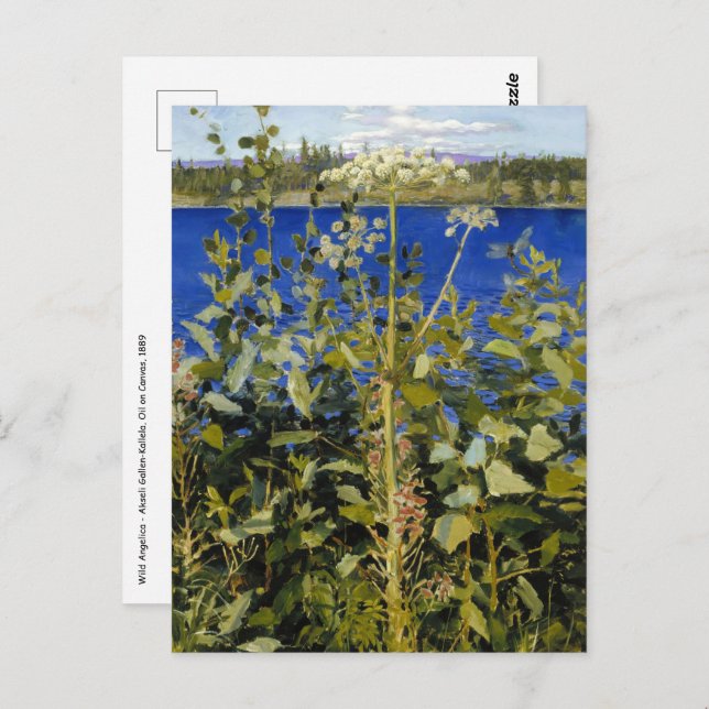 Cartão Postal Akseli Gallen-Kallela - Angélica Selvagem (Frente/Verso)