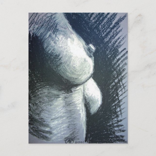 Cartão Postal Akt, Frau (Frente)