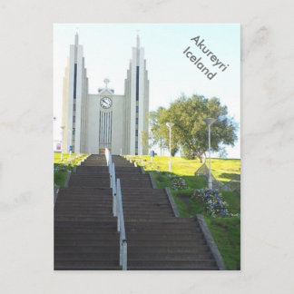 Cartão Postal Akureyrarkirkja, Akureyri, Islândia