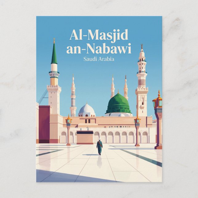 Cartão Postal Al-Masjid an-Nabawi (Prophet's Mosque) (Frente)