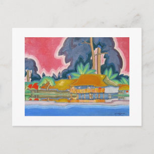 Cartão Postal Ala Wai, Honolulu por Arman Manookian c. década de