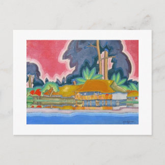 Cartão Postal Ala Wai, Honolulu por Arman Manookian c. década de