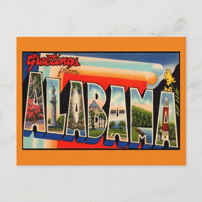 Cartão postal Alabama (Frente)