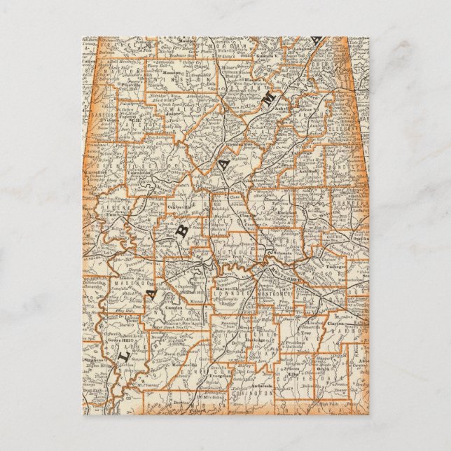 Cartão Postal Alabama 4 (Frente)