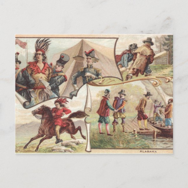 Cartão Postal Alabama Antigo  (Frente)