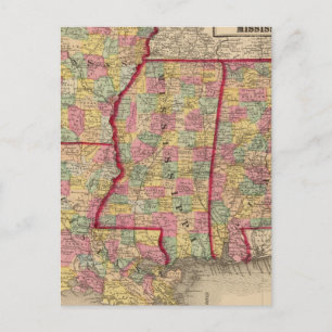 Cartão Postal Alabama, Arkansas, Louisiana e Mississippi 2