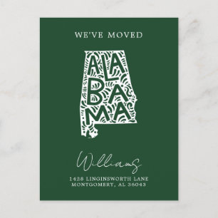 Cartão Postal ALABAMA   Mudança de endereço