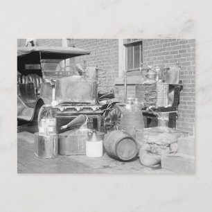 Cartão Postal Alambique de Moonshine Confiscado, 1922