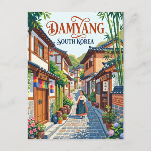Cartão Postal Alameda da Floresta de Bambu de Damyang Coreia do