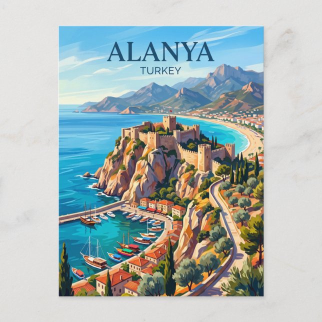Cartão Postal Alanya Turquia (Frente)