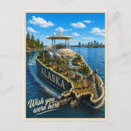 Cartão Postal Alasca | Wish You Were Here | State Series