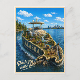 Cartão Postal Alasca   Wish You Were Here   State Series