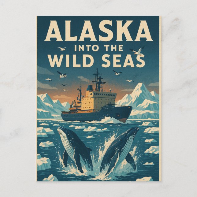 Cartão Postal Alaska – Into the Wild Seas (Frente)