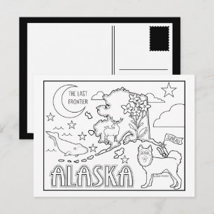 Cartão Postal alaska me colorido