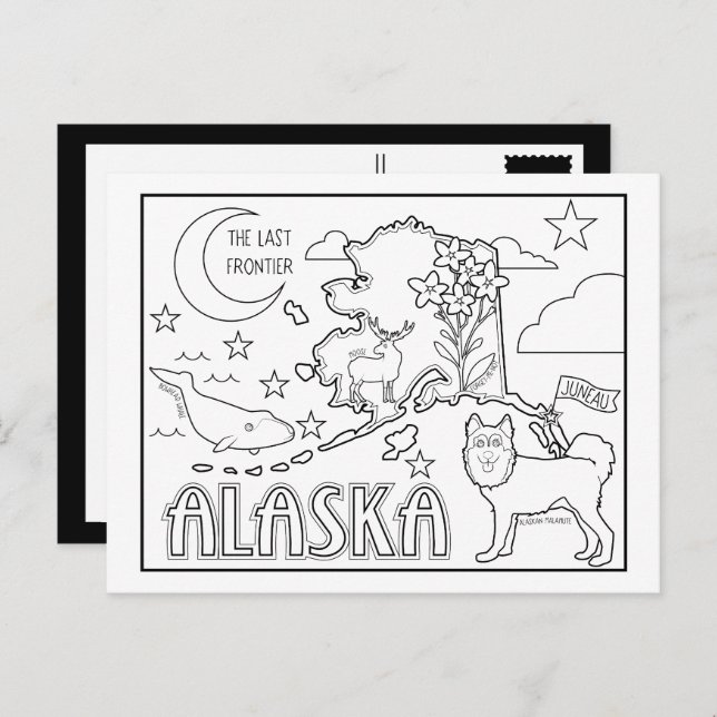 Cartão Postal alaska me colorido (Frente/Verso)