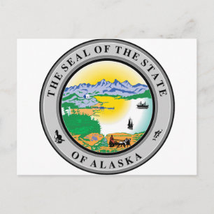 Cartão Postal Alaska State Seal