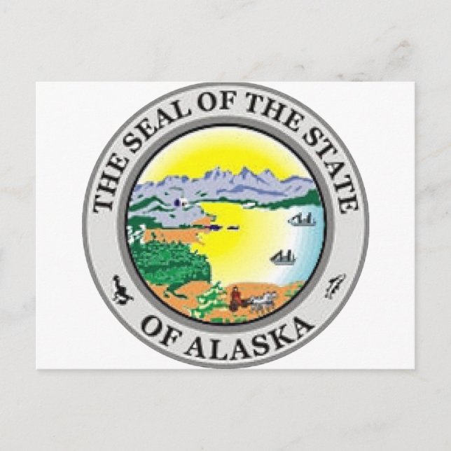 Cartão Postal Alaska State Seal (Frente)