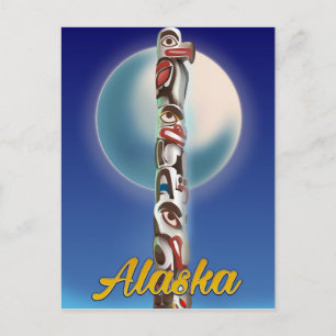 Cartão Postal Alaska Totem Viagem