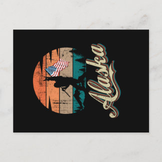 Cartão Postal Alaska USA Flag