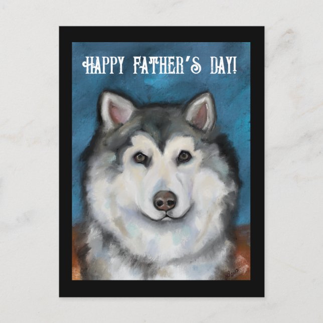 Cartão Postal Alaskan Malamute (Frente)