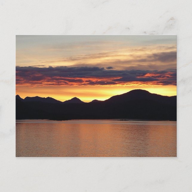 Cartão Postal Alaskan Sunset I Beauful Alaska Photoics (Frente)