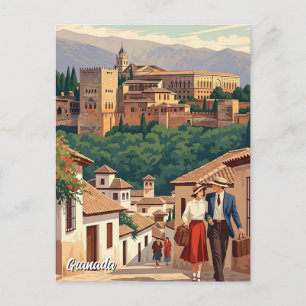 Cartão Postal Albaicín Granada Espanha Viagem