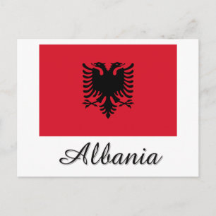Cartão Postal Albânia Flag Design