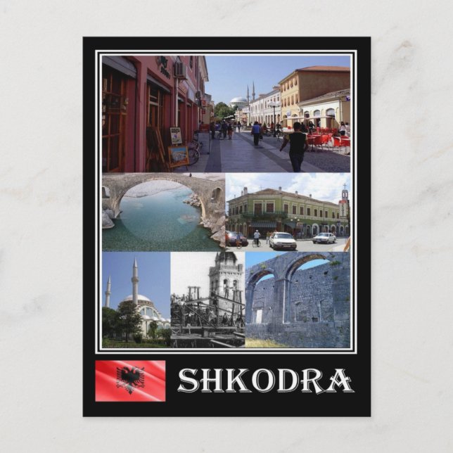 Cartão Postal Albânia - Shkodra - Mosaico (Frente)