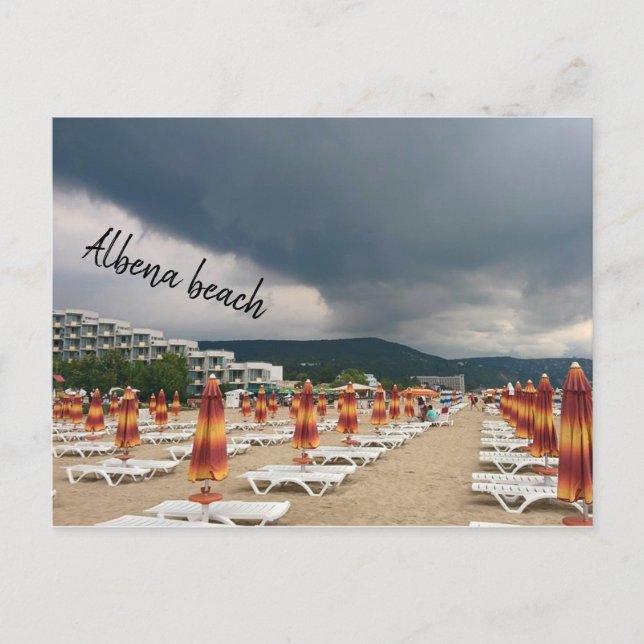 Cartão Postal Albena Beach, Bulgária postal (Frente)