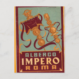 Cartão Postal albergo impero roma