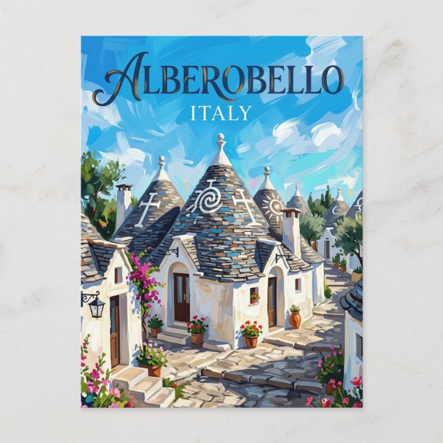 Cartão Postal Alberobello Itália (Frente)