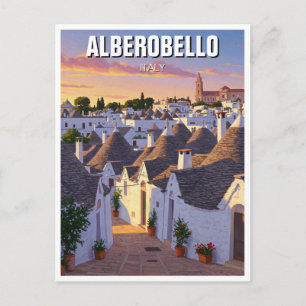 Cartão Postal Alberobello Itália Trulli casas Viagem