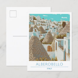 Cartão Postal Alberobello Itália Viagem