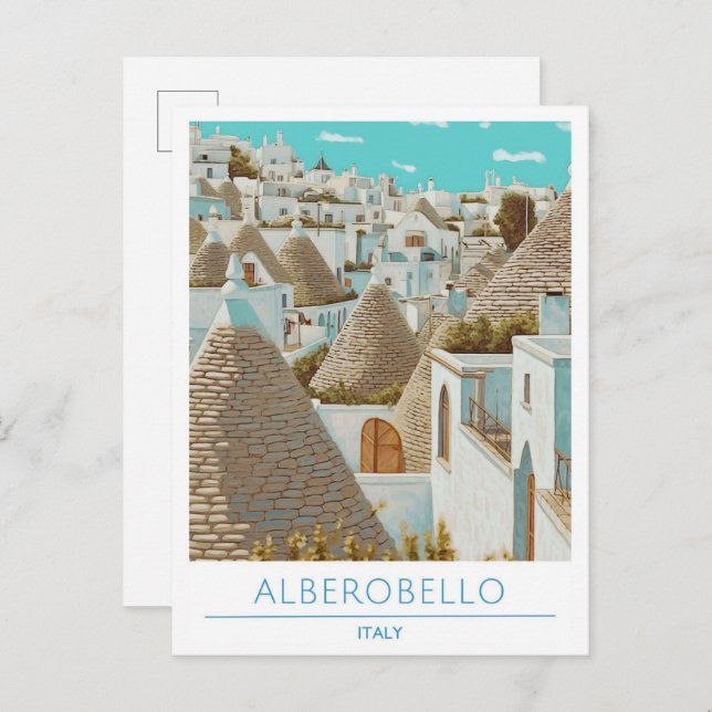 Cartão Postal Alberobello Itália Viagem (Frente/Verso)