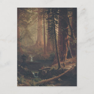 Cartão Postal Albert Bierstadt Árvores Gigantes de Redwood da Ca