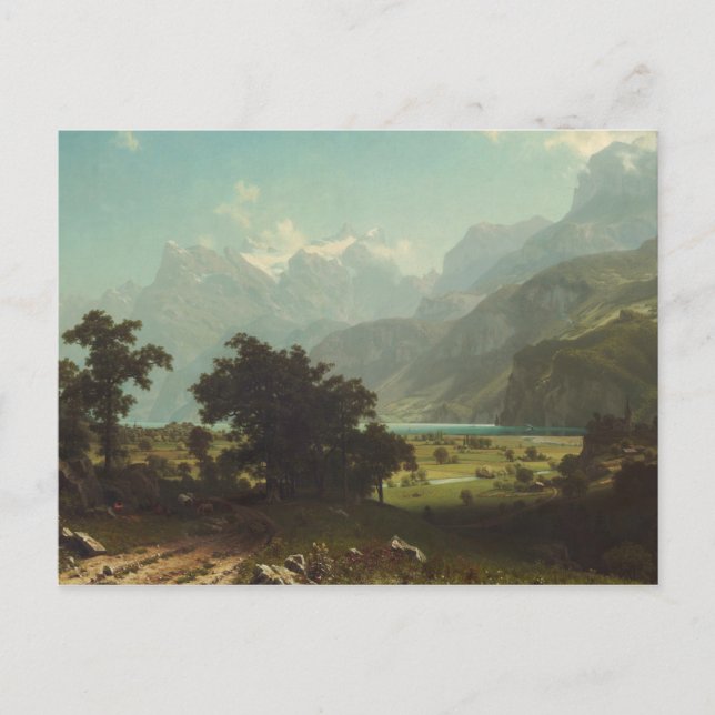 Cartão Postal Albert Bierstadt - Lago Lucerna (Frente)
