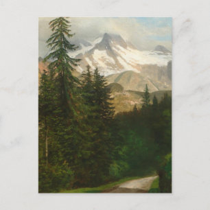 Cartão Postal Albert Bierstadt Pintando Neve no Alto País