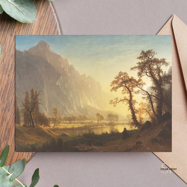 Cartão Postal Albert Bierstadt Sunrise Yosemite Valley Painting (Criador carregado)