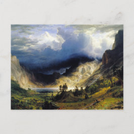 Cartão Postal Albert Bierstadt Uma Tempestade nas Montanhas Roch