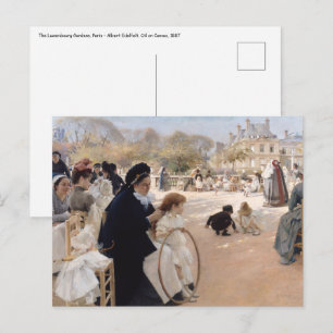 Cartão Postal Albert Edelfelt - Jardins de Luxemburgo, Paris